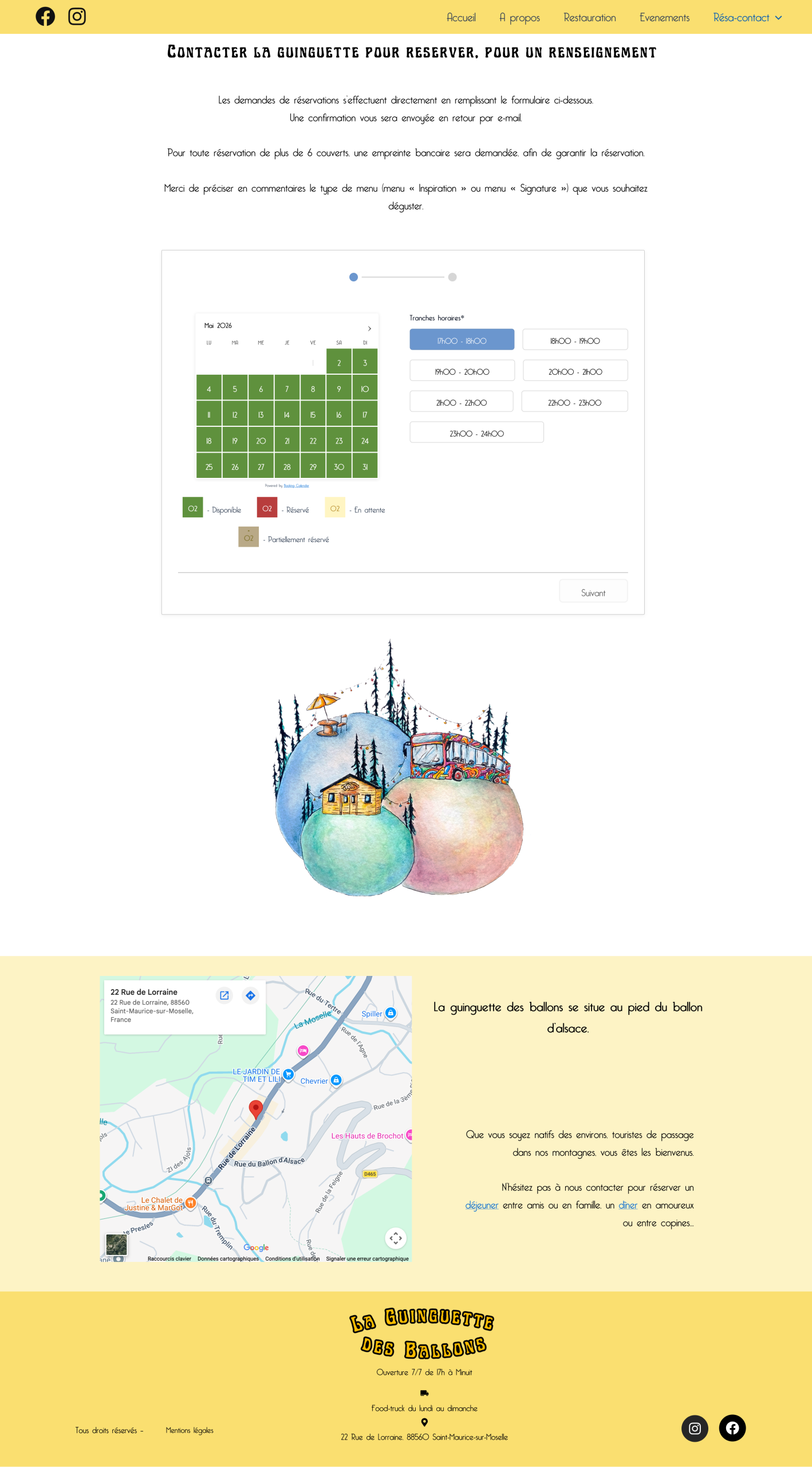 page contact-reservation