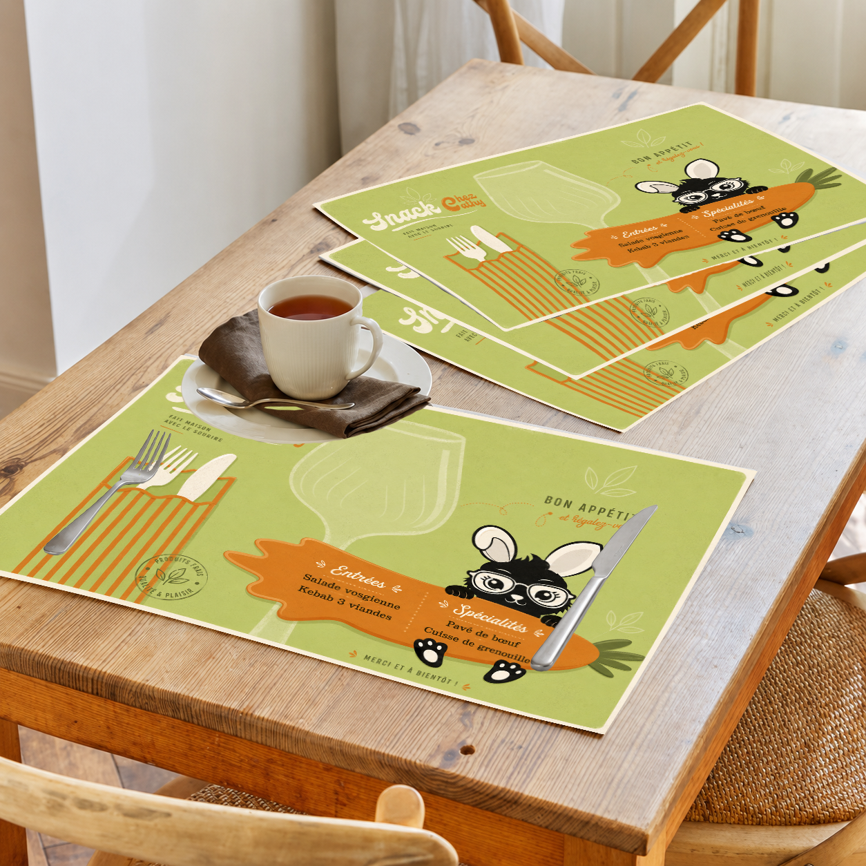 mockup set de table